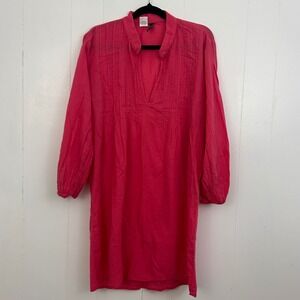 Lauren Ralph Lauren Pink Cotton Pintuck Tunic Dress  Q-41451C0 Womens Medium